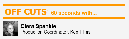 60 Seconds With Keo Films' Ciara Spankie